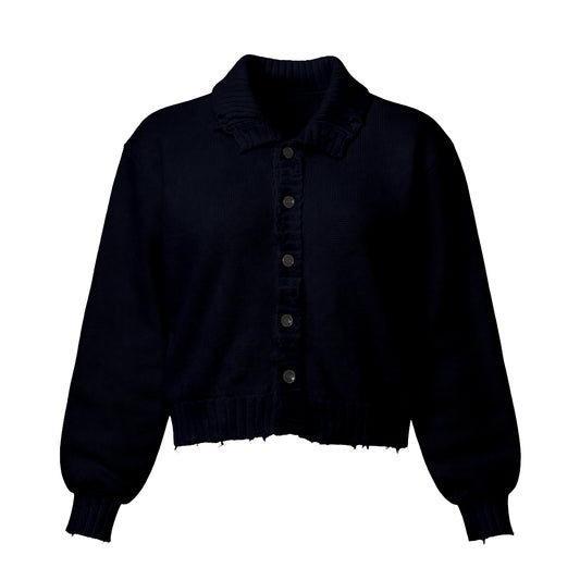 DAMAGE CARDIGAN / BLACK