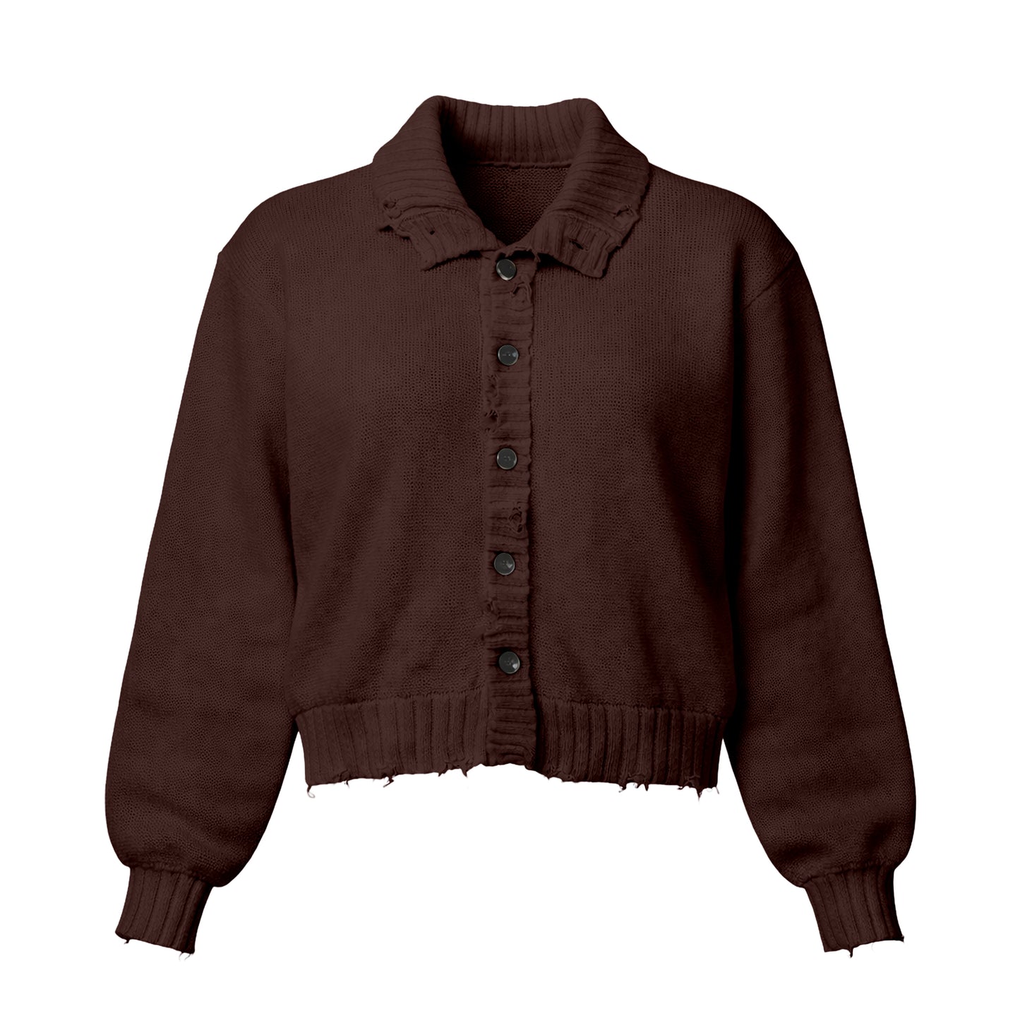 DAMAGE CARDIGAN / BROWN