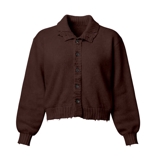 DAMAGE CARDIGAN / BROWN