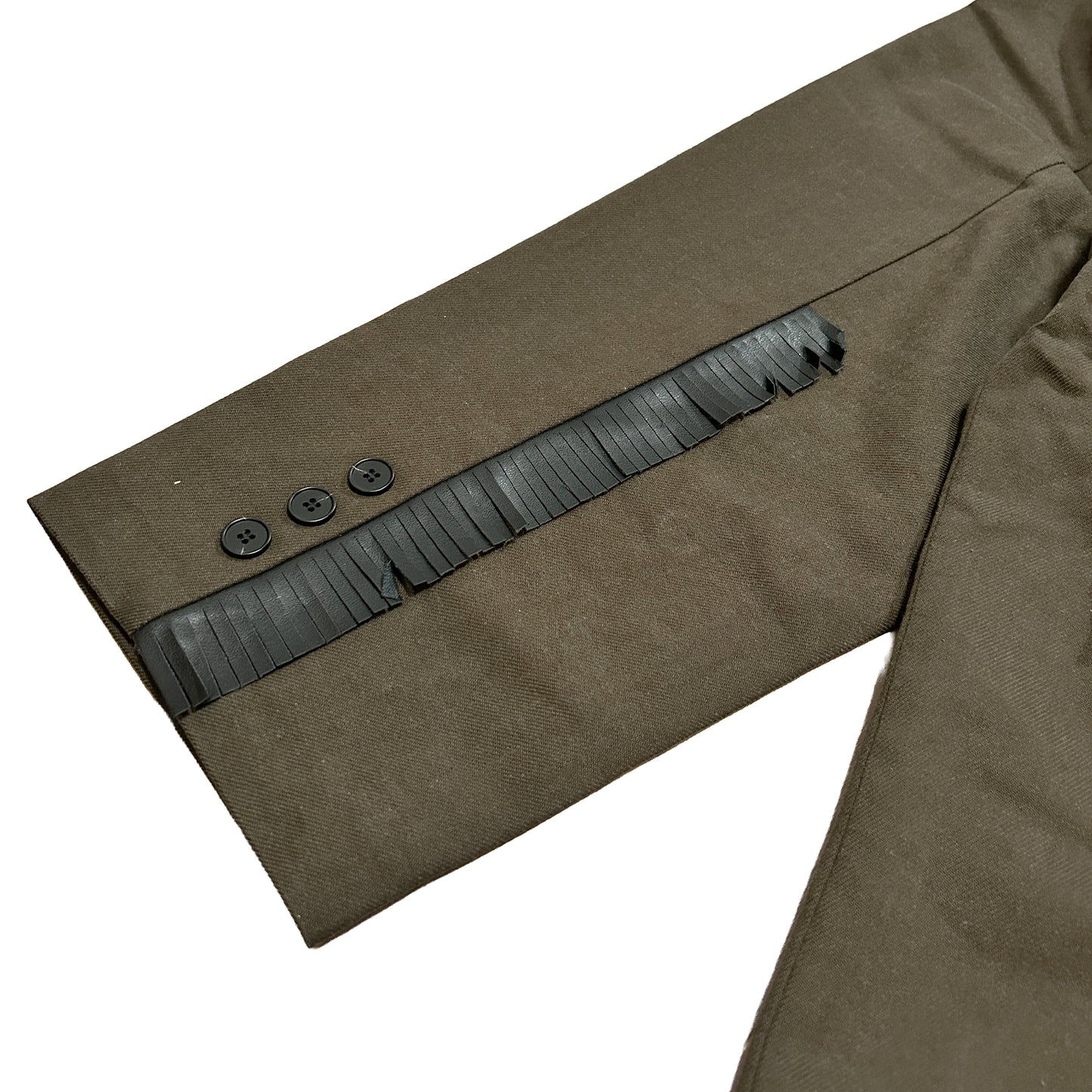 FRINGE LOOSE JACKET / BROWN