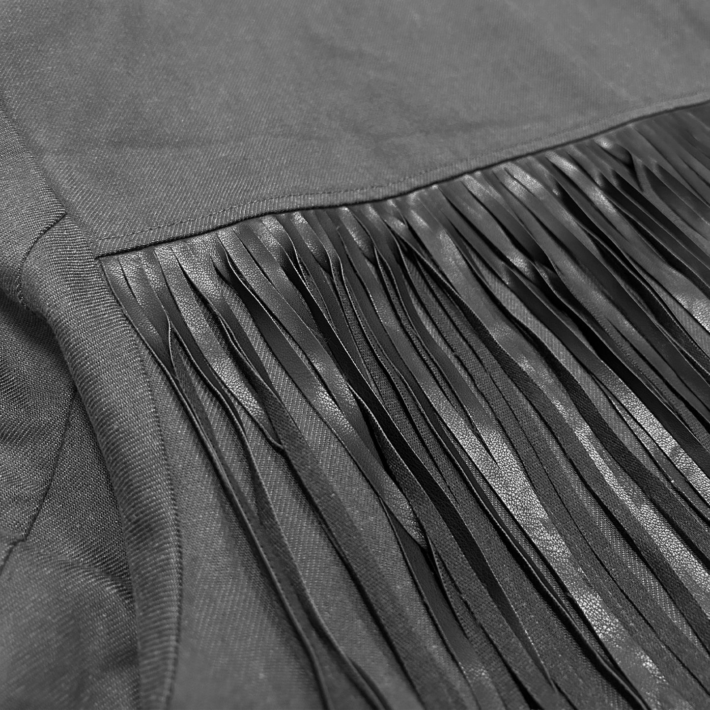 FRINGE LOOSE JACKET / GRAY