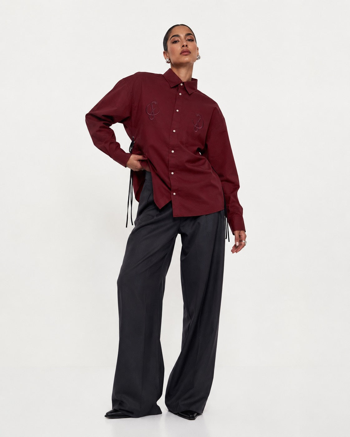 SIDE LACE SHIRT / BOUDEAUX