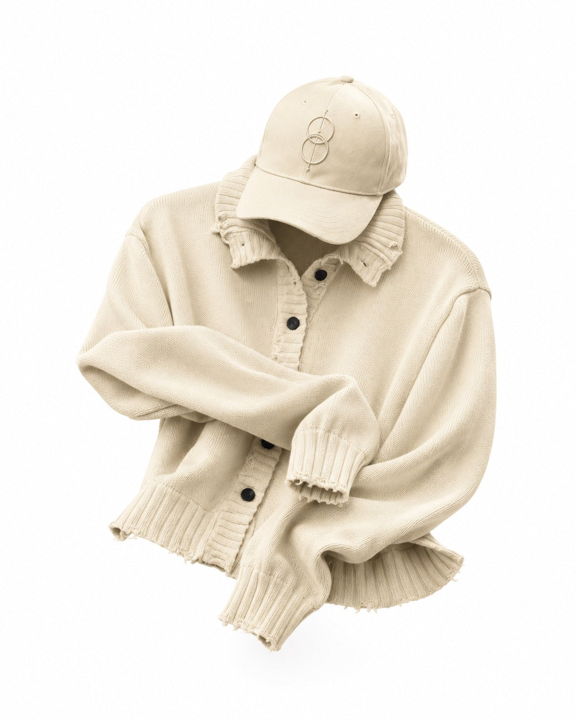 DAMAGE CARDIGAN / IVORY