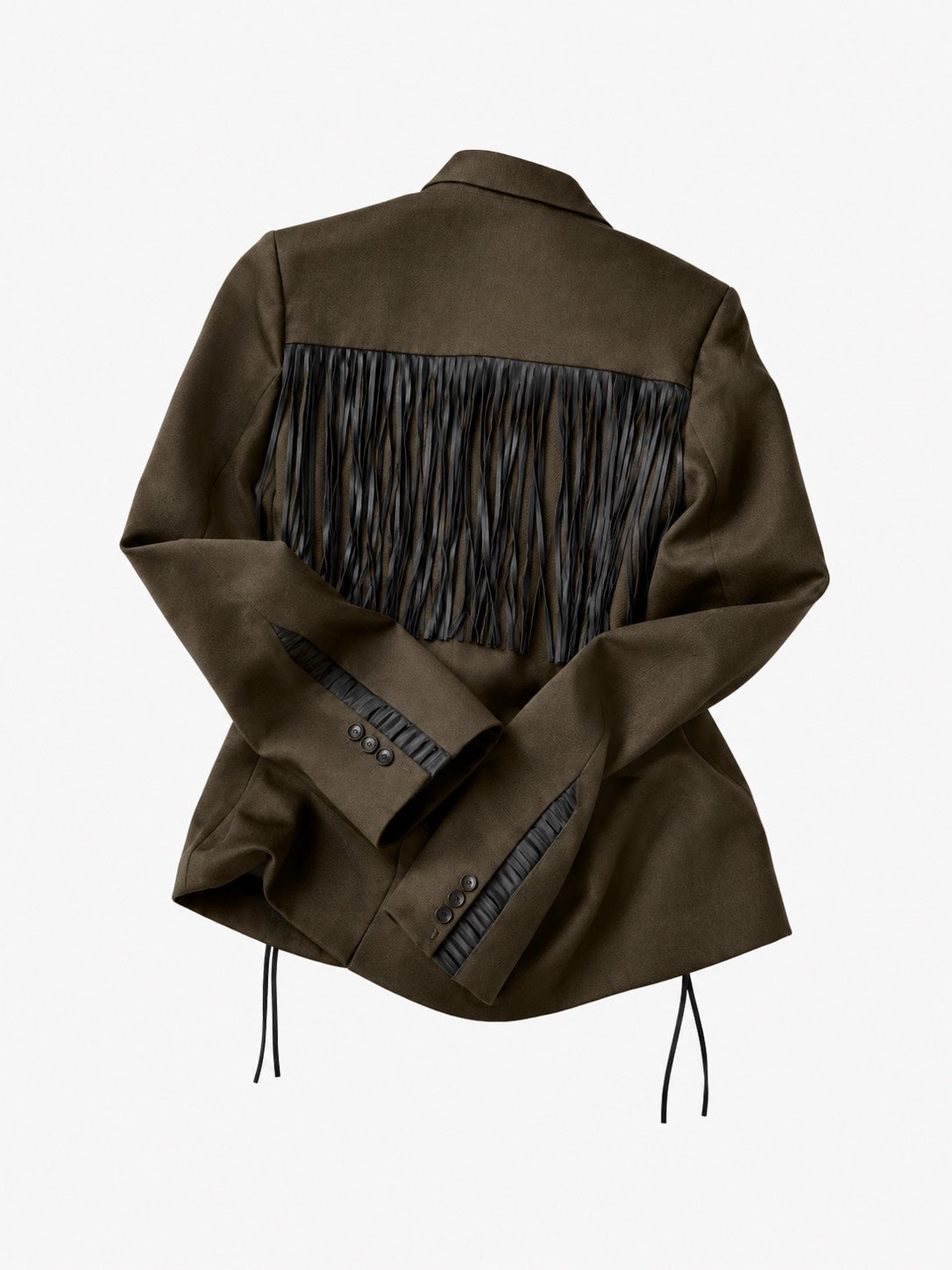 FRINGE LOOSE JACKET / BROWN