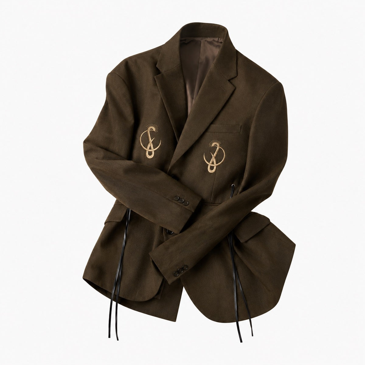 FRINGE LOOSE JACKET / BROWN