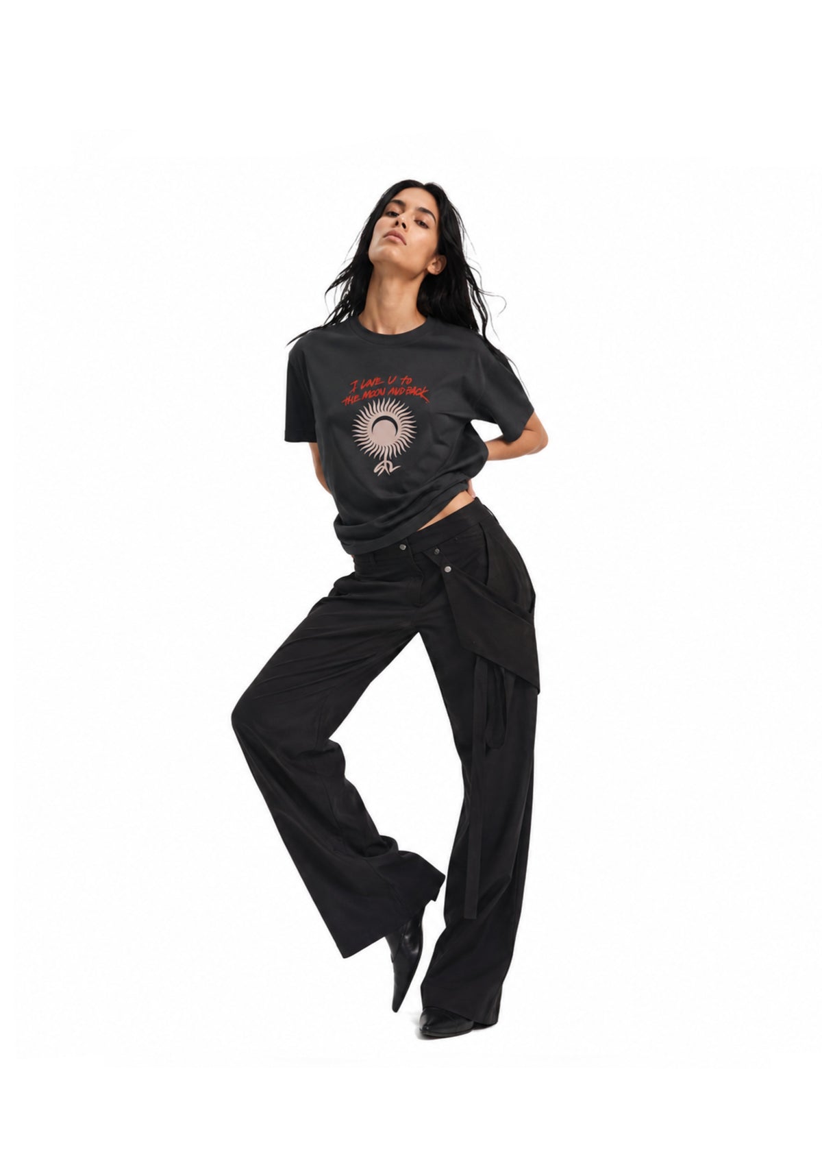 THE MOON AND BACK TEE / SUMI