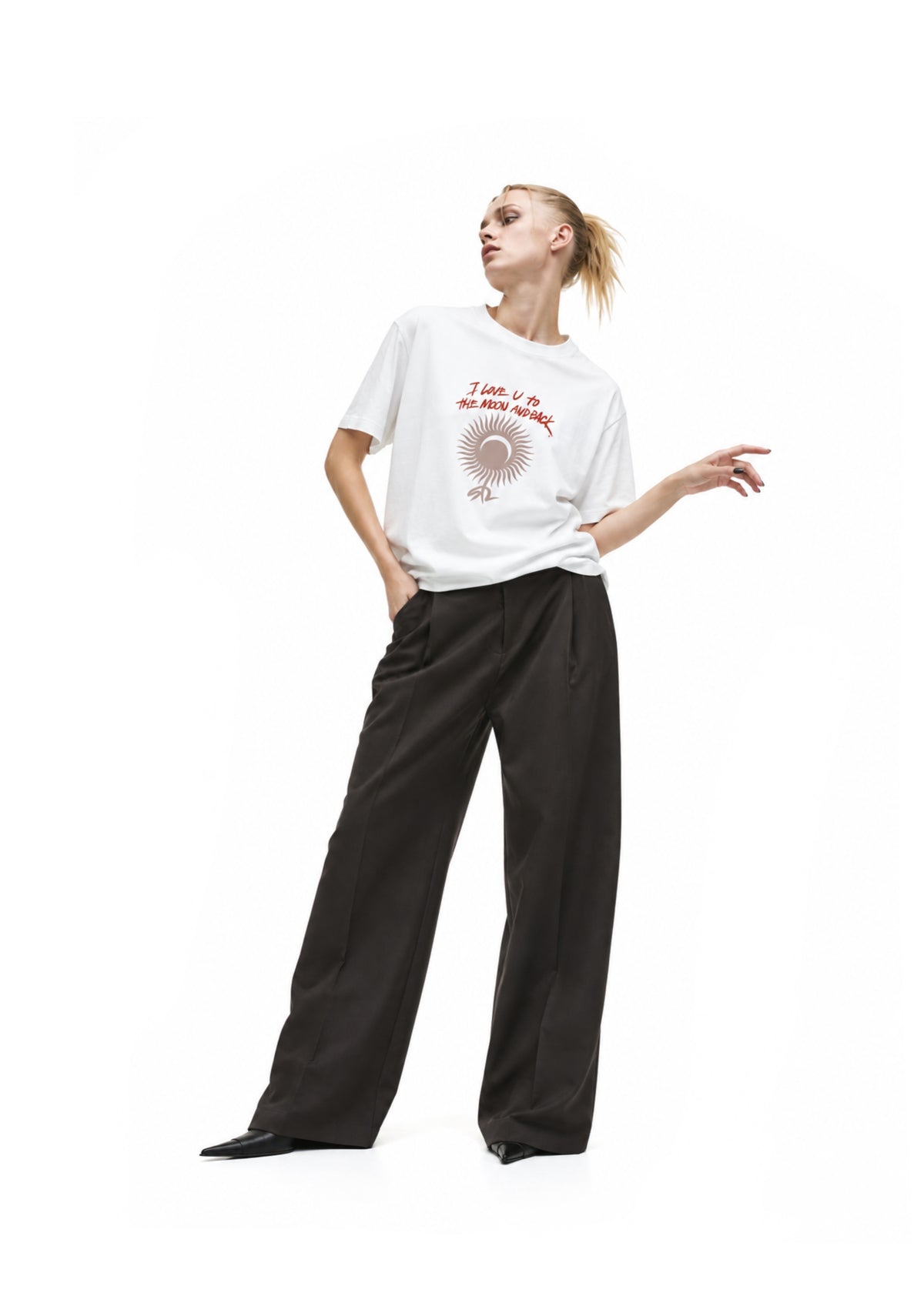 THE MOON AND BACK TEE / WHITE