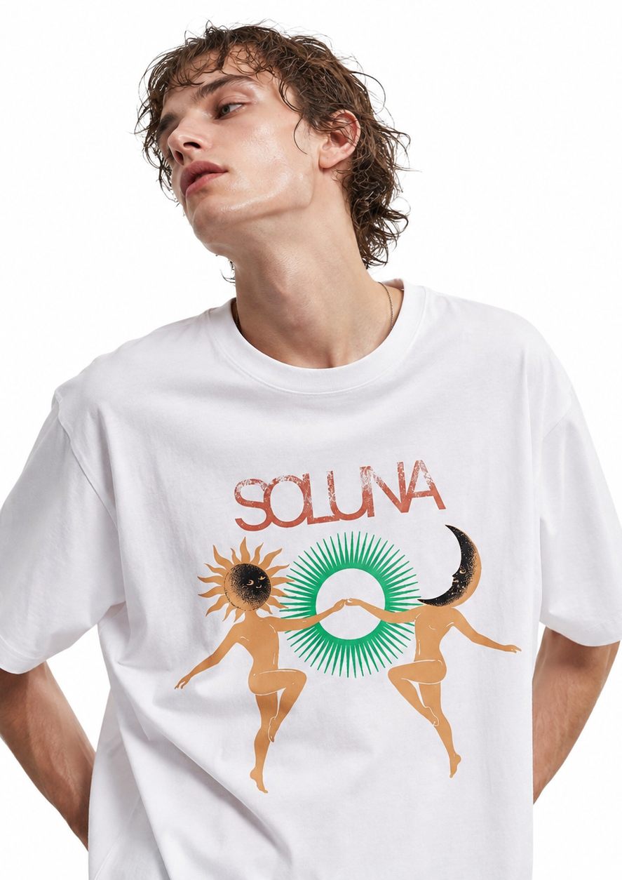 SUN AND MOON TEE / WHITE