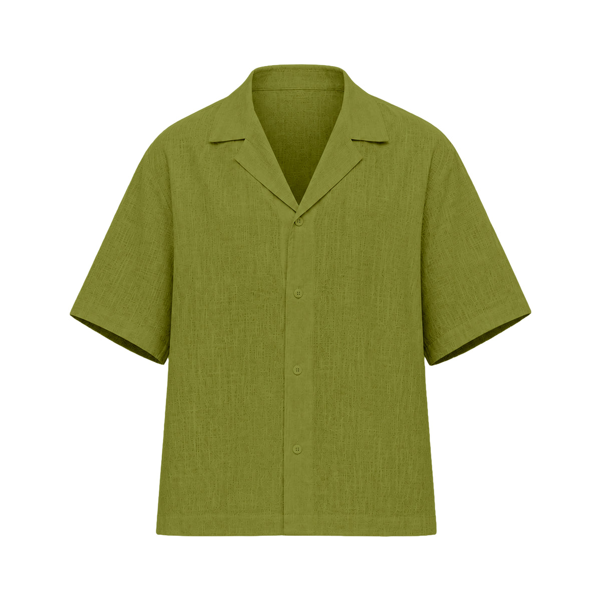 LINEN OPEN SHIRT / OLIVE
