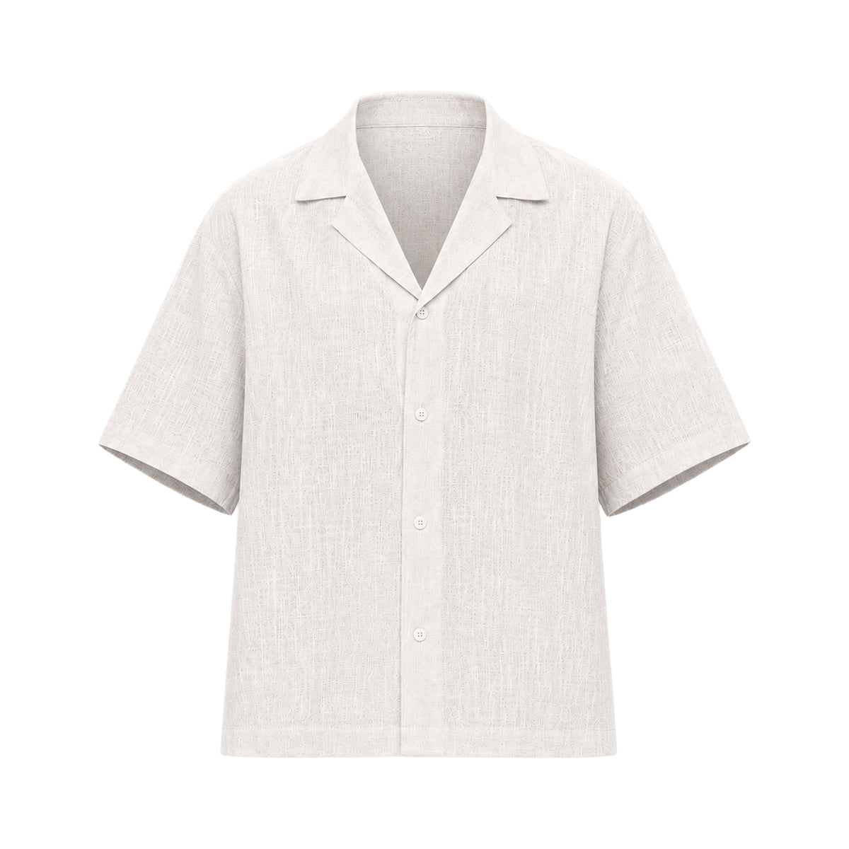 LINEN OPEN SHIRT / WHITE