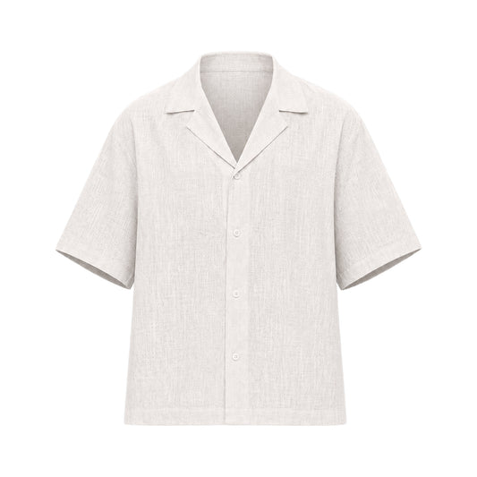 LINEN OPEN SHIRT / WHITE